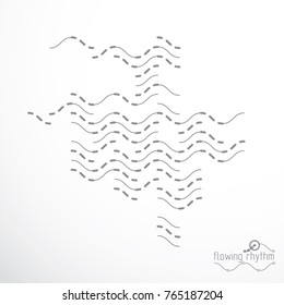 Abstract lines background, engineering technology vector wallpaper. Art graphic illustration.