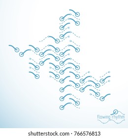 Abstract lines background, engineering technology vector wallpaper. Art graphic illustration.