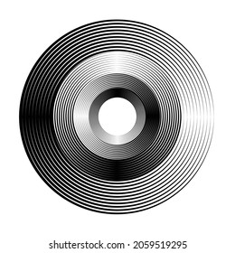 Abstract  Lines Background with geometric circles . Vector rotating spiral Line Design . Poster template . Concentric circles logo .Minimal art 