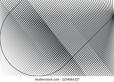 abstract lines background, geometric halftone pattern, vector black and white texture