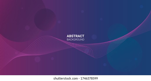 Abstract lines background with gradient color. 