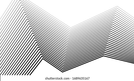 abstract lines background, optical art, black and white