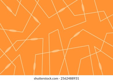 abstract lines background with orange color