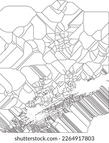 Abstract lines background - surreal vector lines