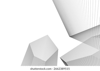 Abstract lines background vector drawing