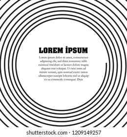 Abstract lines background wallpaper with minimal round text box design