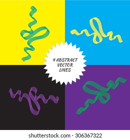 Abstract lines background as water, flow in vector