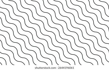 Líneas abstractas Patrón de diseño de onda de tira negra