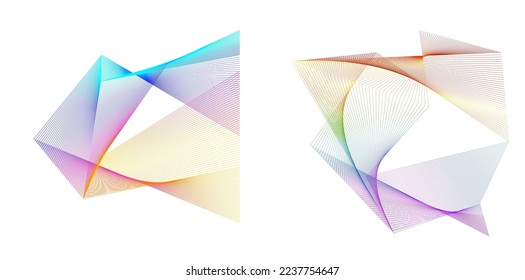 Abstract lines black white design element on white background of angle waves. Vector Illustration eps 10 for grunge elegant business card, print brochure, flyer, banners, cover book, label, fabric