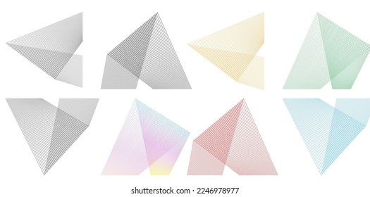 Abstract lines black white design element on white background of angle waves. Vector Illustration eps 10 for grunge elegant business card, print brochure, flyer, banners, cover book, label, fabric