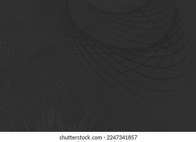 Abstract lines black white design element on white background of angle waves. Vector Illustration eps 10 for grunge elegant business card, print brochure, flyer, banners, cover book, label, fabric