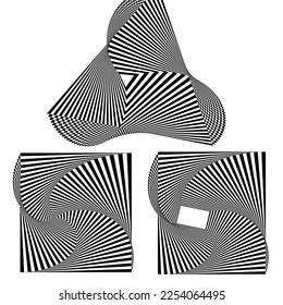 Líneas abstractas elementos de diseño blanco negro sobre fondo blanco de ondas angulares. Vector Illustration eps 10 para grunge y elegante tarjeta de visita, folleto de impresión, volante, banners, carteles, portada, etiqueta, tela