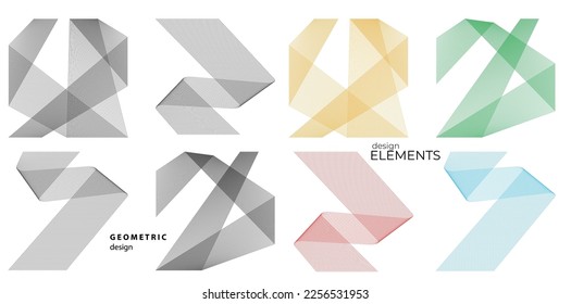 Abstract lines black white design element on white background of angle waves. Vector Illustration eps 10 for grunge elegant business card, print brochure, flyer, banners, cover book, label, fabric