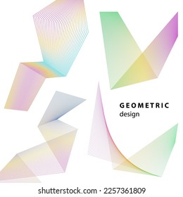 Líneas abstractas elementos de diseño blanco negro sobre fondo blanco de ondas angulares. Vector Illustration eps 10 para grunge y elegante tarjeta de visita, folleto de impresión, volante, banners, carteles, portada, etiqueta, tela