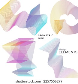 Abstract lines black white design element on white background of angle waves. Vector Illustration eps 10 for grunge elegant business card, print brochure, flyer, banners, cover book, label, fabric