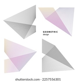 Líneas abstractas elementos de diseño blanco negro sobre fondo blanco de ondas angulares. Vector Illustration eps 10 para grunge y elegante tarjeta de visita, folleto de impresión, volante, banners, carteles, portada, etiqueta, tela