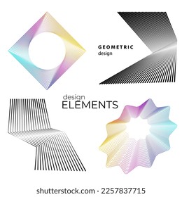 Abstract lines black white design element on white background of angle waves. Vector Illustration eps 10 for grunge elegant business card, print brochure, flyer, banners, cover book, label, fabric
