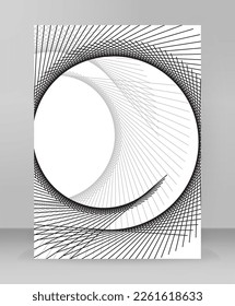 Abstract lines black white design element on background waves. Business templates for elegant presentation. Vector Illustration eps 10 for grunge elegant business card, print brochure, flyer, banners