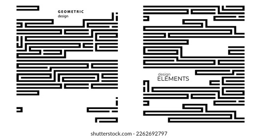 Abstrakte Linien, schwarz weißes Design Element auf Hintergrundwellen. Geschäftsvorlagen für eine elegante Präsentation. Vektorgrafik eps10 für farbige, elegante Visitenkarte, Druckbroschüre, Flyer, Banner