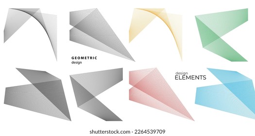 Abstract lines black white design element on white background of angle waves. Vector Illustration eps 10 for grunge elegant business card, print brochure, flyer, banners, cover book, label, fabric