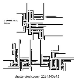 Abstract lines black white design element on background waves. Business templates for elegant presentation. Vector Illustration eps 10 for grunge elegant business card, print brochure, flyer, banners