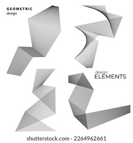 Abstrakte Linien, schwarz weißes Design-Element auf weißem Hintergrund von Wellen. Vektorgrafik eps10 für farbige, elegante Visitenkarte, Druckbroschüre, Flyer, Banner, Coverbook, Label, Stoff