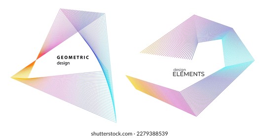 Líneas abstractas elementos de diseño blanco negro sobre fondo blanco de ondas angulares. Vector Illustration eps 10 para grunge y elegante tarjeta de visita, folleto de impresión, volante, banners, carteles, portada, etiqueta, tela