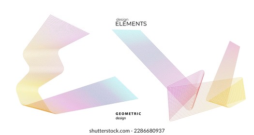 Abstract lines black white design element on white background of angle waves. Vector Illustration eps 10 for grunge elegant business card, print brochure, flyer, banners, cover book, label, fabric