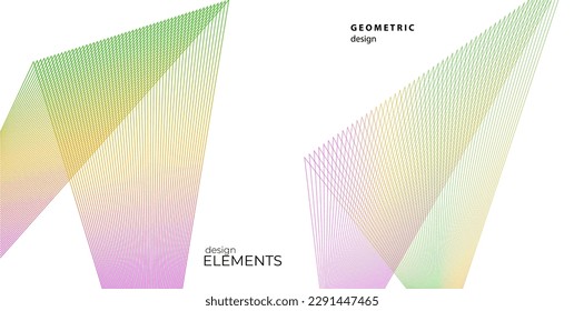 Abstract lines black white design element on white background of angle waves. Vector Illustration eps 10 for grunge elegant business card, print brochure, flyer, banners, cover book, label, fabric