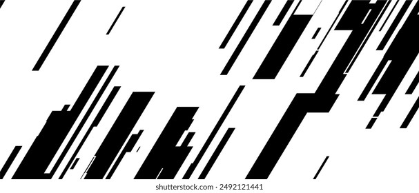 abstract lines of black and white lines on a white background