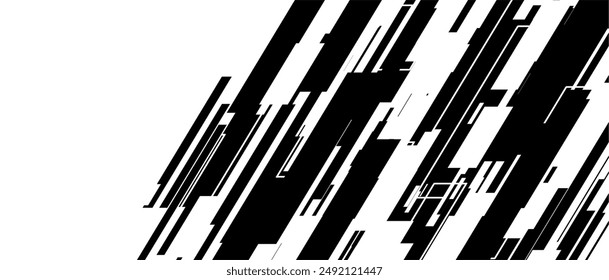 abstract lines of black and white lines on a white background