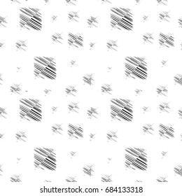 Abstract lines black and white seamless pattern