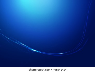 Abstract Lines Blue Background, Vector Illustration