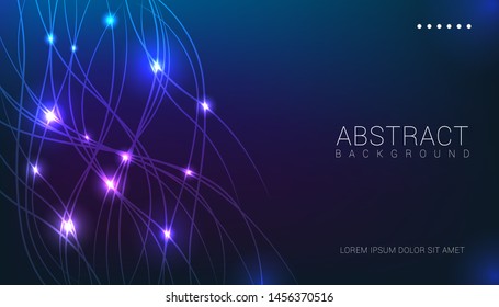 Abstract Lines With Blue and purple Lights Background