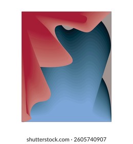 Abstract lines, blue, white, light many color background design
