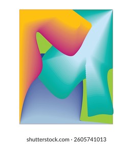 Abstract lines, blue, white, light many color background design