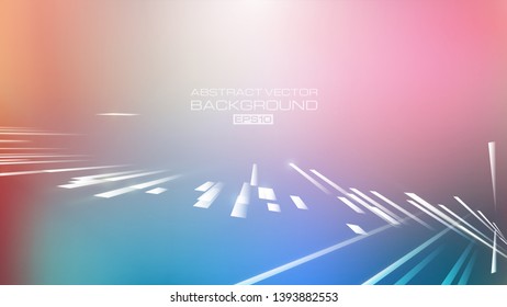 Abstract lines with blurred colors background. Eps10 vector