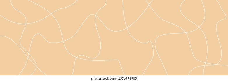 Abstract lines in brown banner background.