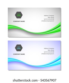 Abstract lines business card vector