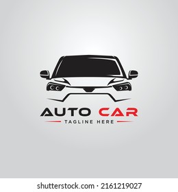 Vector de logotipo de coche de líneas abstractas. Ilustración del vector