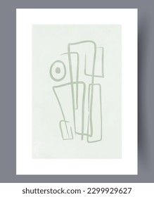 Abstract lines chaotic tracery wall art print. Contemporary decorative background with tracery. Wall artwork for interior design. Printable minimal abstract lines poster.