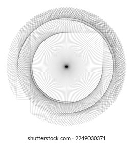 fondo de círculo de líneas abstractas, patrón dinámico geométrico, elemento de diseño moderno vectorial