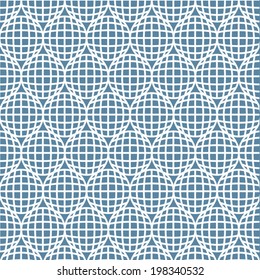 abstract lines with circle, curvature effect vector seamless pattern background