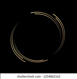 Abstract Lines in Circle Form, Design element, Geometric shape, Striped border frame for image, Technology round Logo, Spiral Vector Illustration