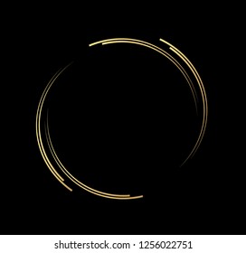 Abstract Lines in Circle Form, Design element, Geometric shape, Striped border frame for image, Technology round Logo, Spiral Vector Illustration