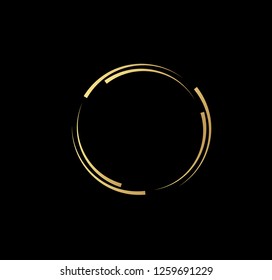 Abstract Lines in Circle Form, Design element, Geometric shape, Striped border frame for image, Technology round Logo, Spiral Vector Illustration