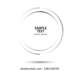 Abstract Lines in Circle Form, Design element, Geometric shape, Striped border frame for image, Technology round Logo, Spiral Vector Illustration