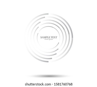 Abstract Lines in Circle Form, Design element, Geometric shape, Striped border frame for image, Technology round Logo, Spiral Vector Illustration