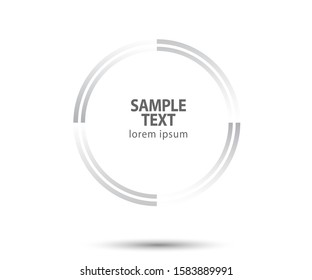 Abstract Lines in Circle Form, Design element, Geometric shape, Striped border frame for image, Technology round Logo, Spiral Vector Illustration