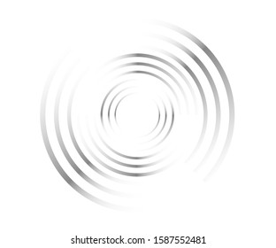 Abstract Lines in Circle Form, Design element, Geometric shape, Striped border frame for image, Technology round Logo, Spiral Vector Illustration